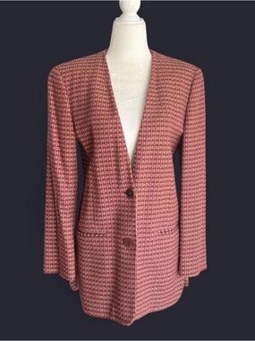 Vintage Giorgio Armani Tweed Wool Blazer women’s size 40 (6)